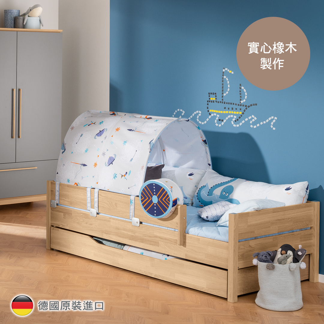 德國原裝進口 Sten Oak Bed 兒童床 - 橡木 90 x200 (長210/ 寬97 / 高61) cm  ▶70A014